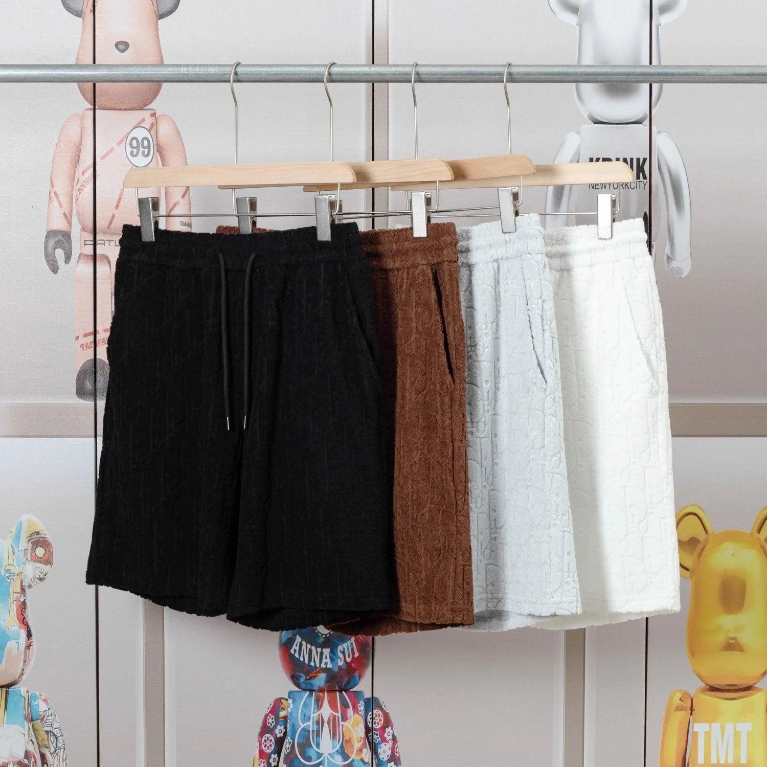 Dior shorts Full Print Old Flower Letters logo Five-point Shorts25ss New Drawstring Casual Summer Pants5Two-in-One Casual Sweatpants for Men and Women, Pure Cotton Joggers