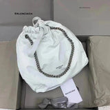 Balenciaga Bag Top version 【】In Stock Surrogate Shopping Grade New Crush Series Brand New Size Trash Garbage Bag Shopping Bag Drawstring Closed Garbage Pack Hobo Bag Casual Bag Backpack Messenger Bag Chain Bag Women's Bag Small Size25cm Large Size35cm