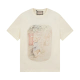 Gucci T-shirt Chest Rabbit Print logo round Neck Short Sleeve25ss New pure cotton T Unisex T-Shirt OS Drop Shoulder Loose Fit Base Shirt Top T-Shirt Short Sleeve