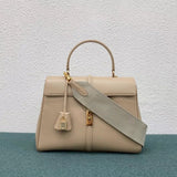 Celine women's bag Top version 【Original Factory】Celebrity Style New Arrivals STRAP“16”Handbag Handbag Matching2Shoulder Strap Handbag Portable Handbag Crossbody Shoulder Bag Wide Shoulder Strap Soft16No. Handbag Small Size23cm188003Medium32cm187373