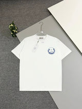 Dior T-shirt Front and back cat embroidery logo round Neck Short Sleeve25ss New Pure Cotton Unisex Style T Casual T-Shirt Base Layer Shirt OS Loose Fit Half Sleeve Top Plus Size