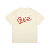 Gucci T-shirt Double G Letter Printing logo round Neck Short Sleeve25ss New pure cotton T Unisex T-Shirt OS Loose Fit Base Shirt Top Half Sleeve T-Shirt