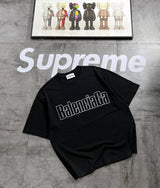 Balenciaga T-shirt Vintage Letter Print on Chest logo round Neck Short Sleeve25ss New Pure Cotton Unisex Style T T-shirt OS Loose Fit Base Shirt Top Half Sleeve T-Shirt