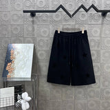 Burberry Shorts Flocking TB Letter Printing logo Five-point Shorts25ss New Drawstring Casual Summer Pants5Two-in-One Casual Sweatpants for Men and Women, Pure Cotton Joggers