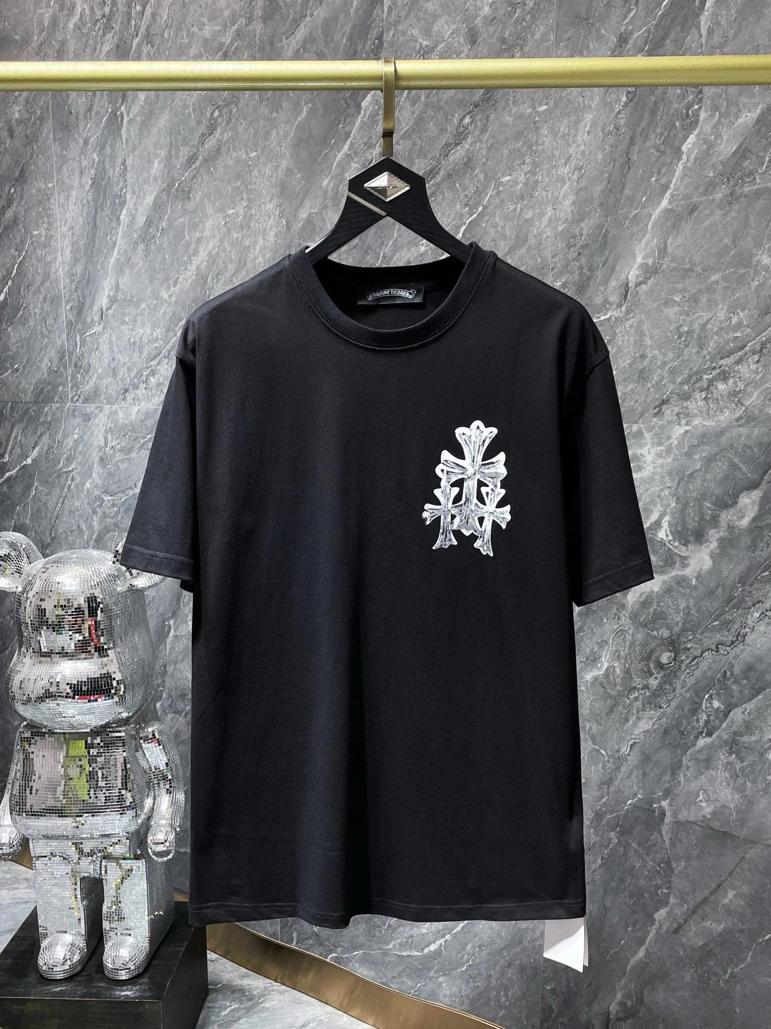 Chrome Hearts T-shirt Top Version Horseshoe Print Men's and Women's Same Style Short Sleeve T Summer Fashionable Shirt