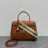 Celine women's bag Top version 【Original Factory】Celebrity Style New Arrivals STRAP“16”Handbag Handbag Matching2Shoulder Strap Handbag Portable Handbag Crossbody Shoulder Bag Wide Shoulder Strap Soft16No. Handbag Small Size23cm188003Medium32cm187373