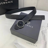 VERSACE Belt Top version Brand New Full Set Belt Fashion Trend Genuine Leather Business Casual Men Women Belt Cowhide Embossed Pant Belt