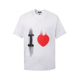 Balenciaga T-shirt Mark Pen Thread Collar Letter Embroidery Round Neck Short Sleeve Pure Cotton T Unisex T-Shirt OS Loose Fit Base Shirt Summer New Casual Simple T-Shirt