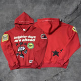 Broken Planet Market Hoodie American Fashion Brand Hip Hop Letters Printing plus Velvet Couple Models All-Match Hoodie-CY