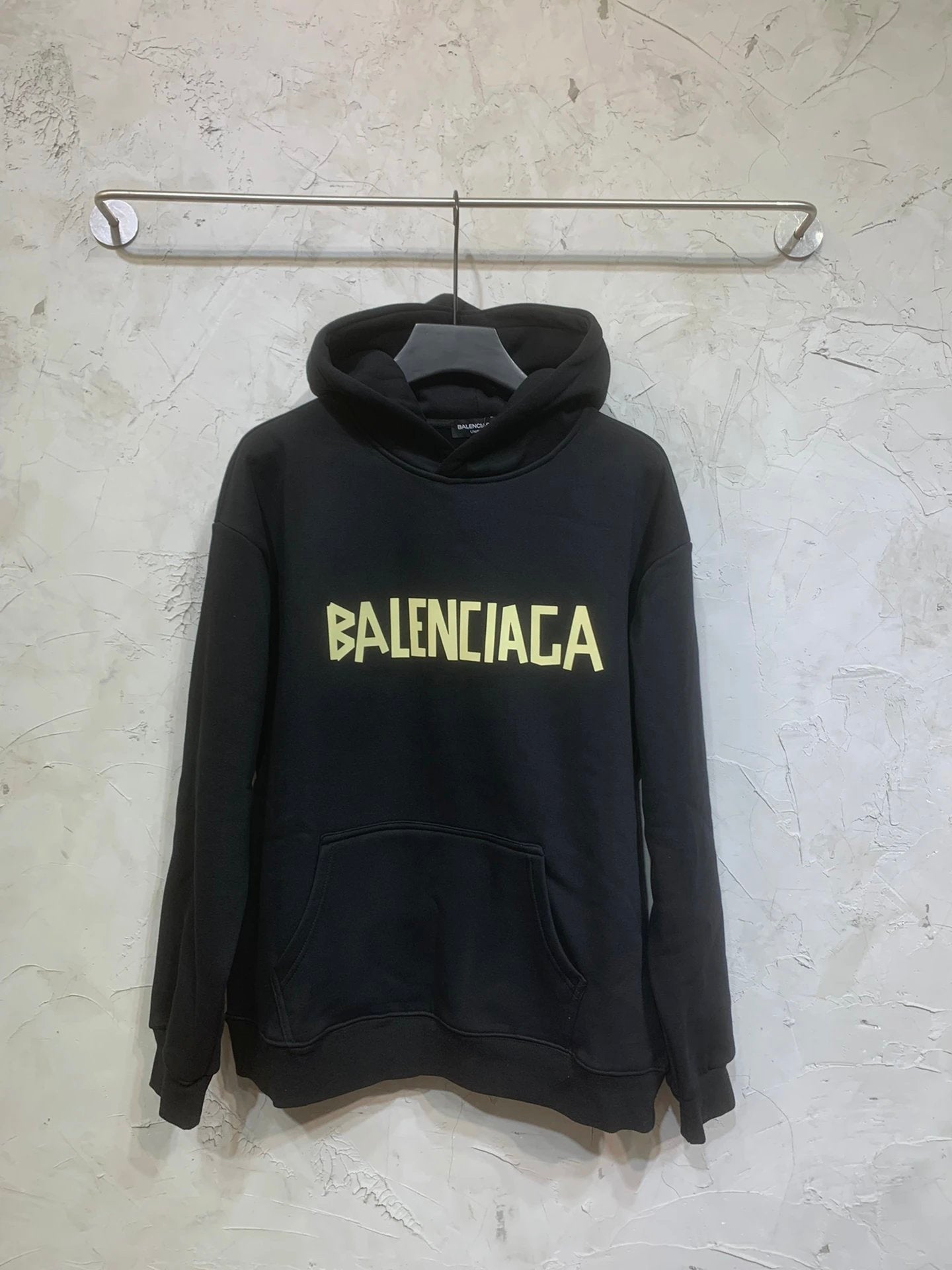 Balenciaga Hoodie Fleece-lined Thickened Classic Tape Print logo Hooded Sweatshirt Hoodie Jacket Top Unisex Sports Casual Loose Fit Versatile