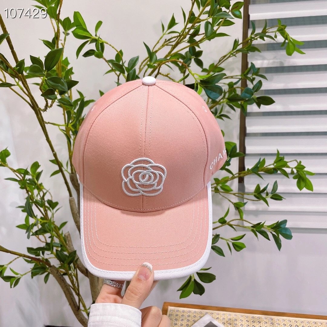 Chanel Hat High Quality2023New Embroidered Camellia Baseball Cap，New Shipment