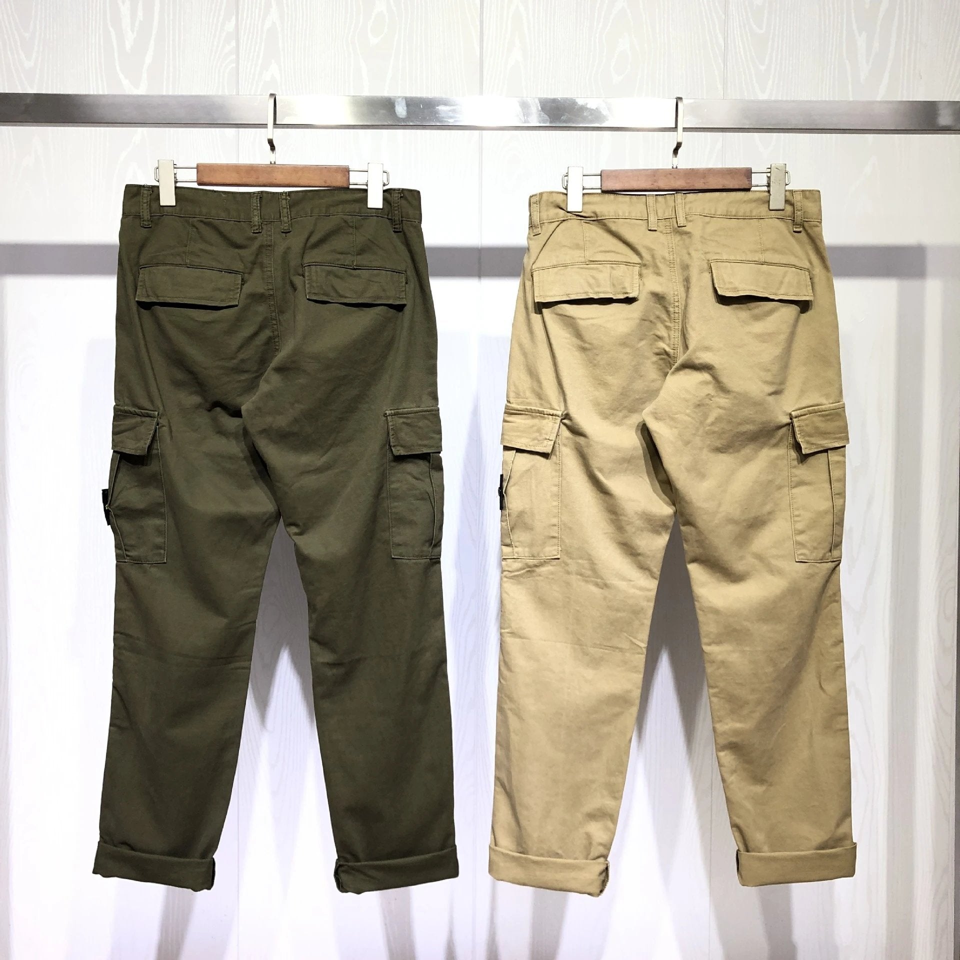 Stone Island Overalls European and American Fashion Brand Basic Style Multi-Pocket Solid Color Overalls Loose plus Size Casual Pants