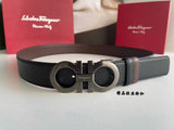 Ferragamo Belt Top version 【Daigou for shoppe】Men's Belt NFC Chip Anti-Counterfeiting Surrogate Shopping Genuine Goods Level Big Brand Men's Leather Belt Leisure Business Vachette Clasp Double-Sided Genuine Leather Belt