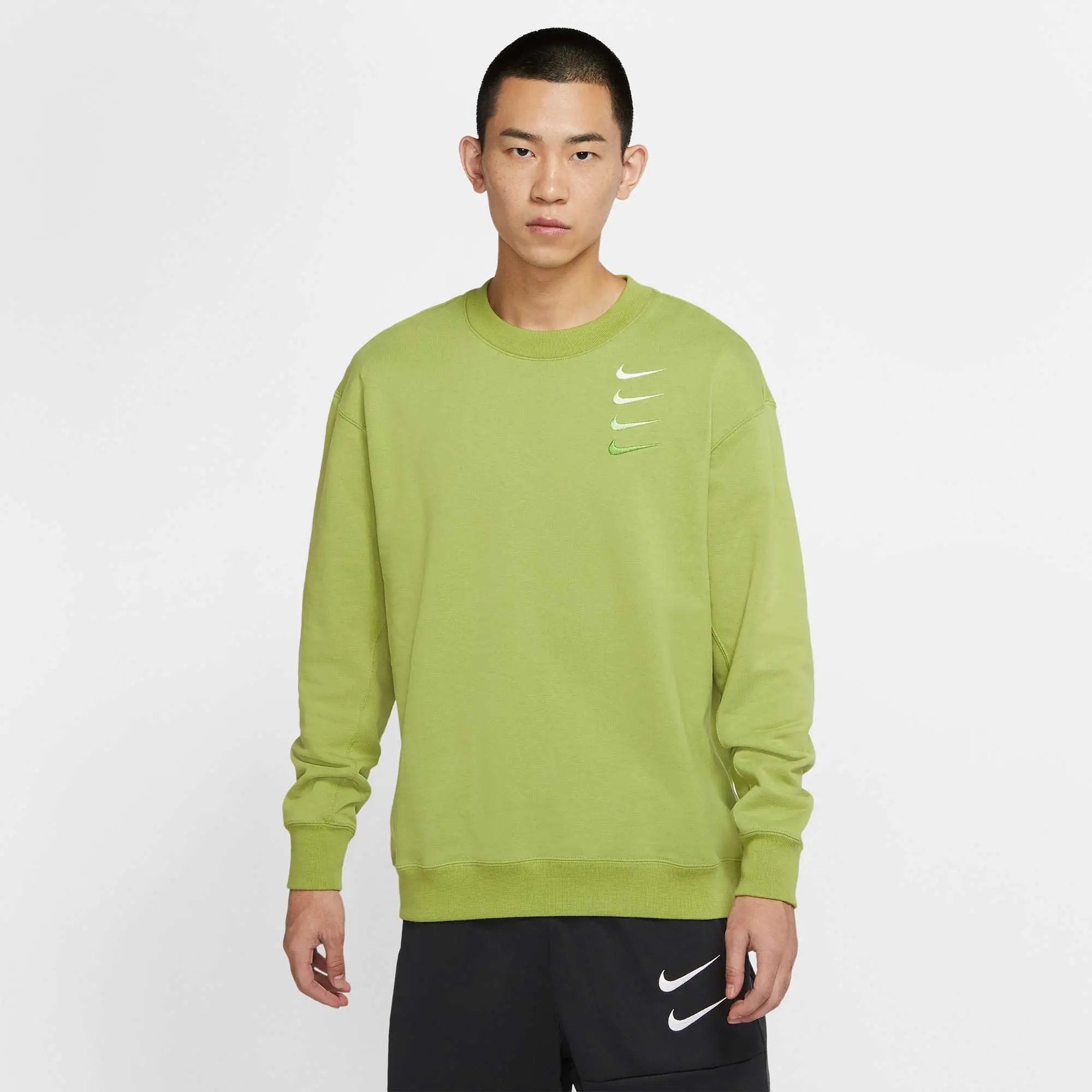 Nike Sweater Spring Men's and Women's New Casual Breathable Embroidered Four-Hook round Neck Long Sleeve Pullover DB9408