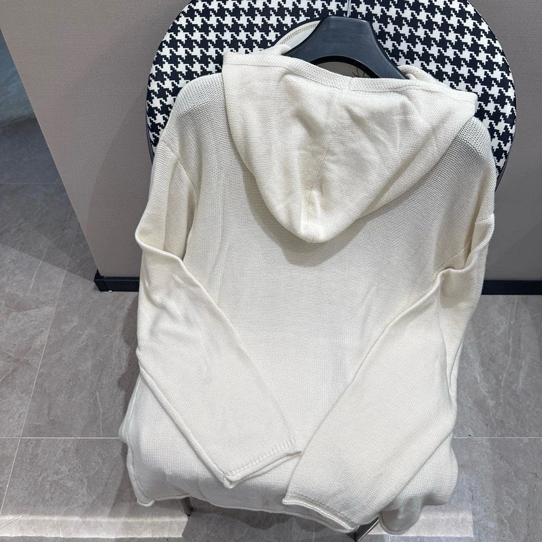 Maison Margiela Sweater Intarsia Hooded Sweater Jacket Unisex