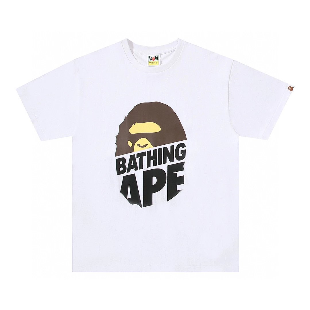 Bape T-shirt Top Version New Men's and Women's Same Style Short Sleeve T Summer Fashion T-shirt