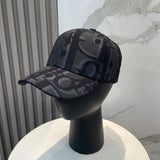 Dior Hat Alphabet Jacquard logo Baseball Cap Sunshade Sun Protection Duckbill Cap Unisex Couple Style Large Head Circumference Slimming Face Curved Brim Versatile Sports Hat