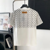 Louis Vuitton LV T-shirt Half-body Full Print Letter Jacquard logo round Neck Short Sleeve25ss New Pure Cotton Unisex Style T T-shirt OS Loose Fit Base Shirt Top Half Sleeve T-Shirt