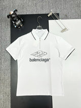 Balenciaga T-shirt Chest Letters logo Embroidery POLO Shirt Lapel Short Sleeve25ss New Unisex Summer Short Sleeve OS Loose T Business Half Sleeve Shirt Plus Size T-Shirt