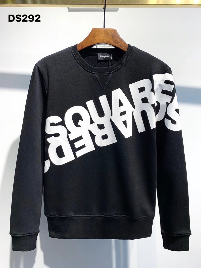 DSquared2 Hoodie DS292Printed Letters Couple Sweater DSQ New Autumn and Winter round Neck Long Sleeve Bottoming Shirt European Style Men's Clothing T