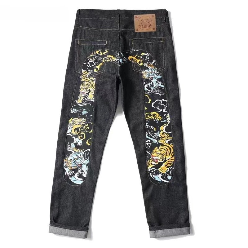 Evisu Jeans Fashion Y2Retro Hip Hop Jeans