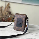 Louis Vuitton LV Men's Bag Top version 2022Latest slockverticawearabl Wallet Men's Mobile Phone Bag Shoulder Messenger Bag Men's Bag Small Square Bag Small Shoulder Bag
