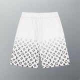 Louis Vuitton LV Shorts Full Gradient Vintage Floral Print logo Five-point Shorts25ss New Drawstring Casual5Two-Piece Casual Sweatpants Summer Pants Unisex Pure Cotton Sweatpants