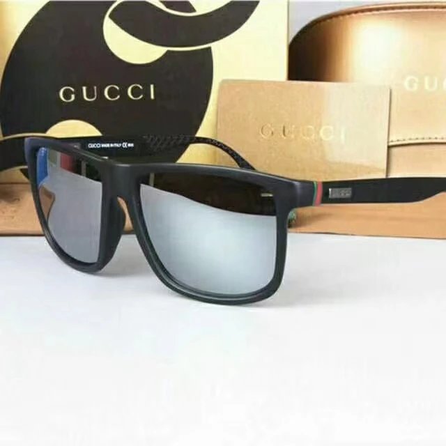 Gucci Glasses Pilot Polarized Sun Glasses Men's Fashion Color Film Large Frame Toad Sunglasses