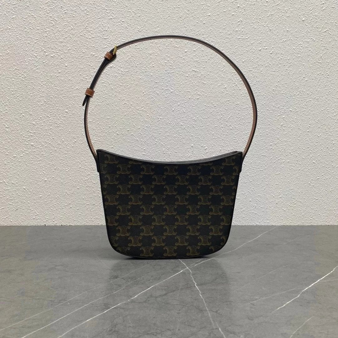 Celine women's bag Top version 【Original Factory】2023New Retro Underarm Bag Shoulder Vegetable Basket Bag Bucket Bag Shoulder Bag Handbag New Women's Bag112273