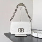 Balenciaga Bag Top version 【Super Original Leather】New23FallBBSoft Series Chain Underarm Bag Large Men's Bag Crossbody Bag Shoulder Bag Messenger Bag New Women's Bag Chain Bag Backpack Underarm Bag