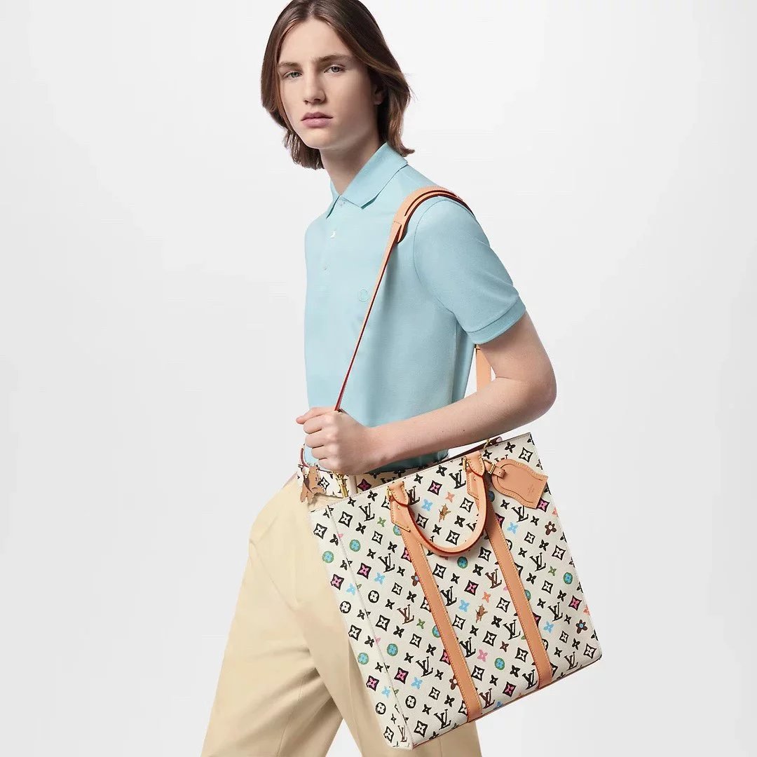 Louis Vuitton LV Men's Bag Top version 【Premium Version Original Leather】24New M24859White Color Tyler Joint Package【SacPlatcarryall Handbag】Large Music Scores Bag Portable Tote Bag