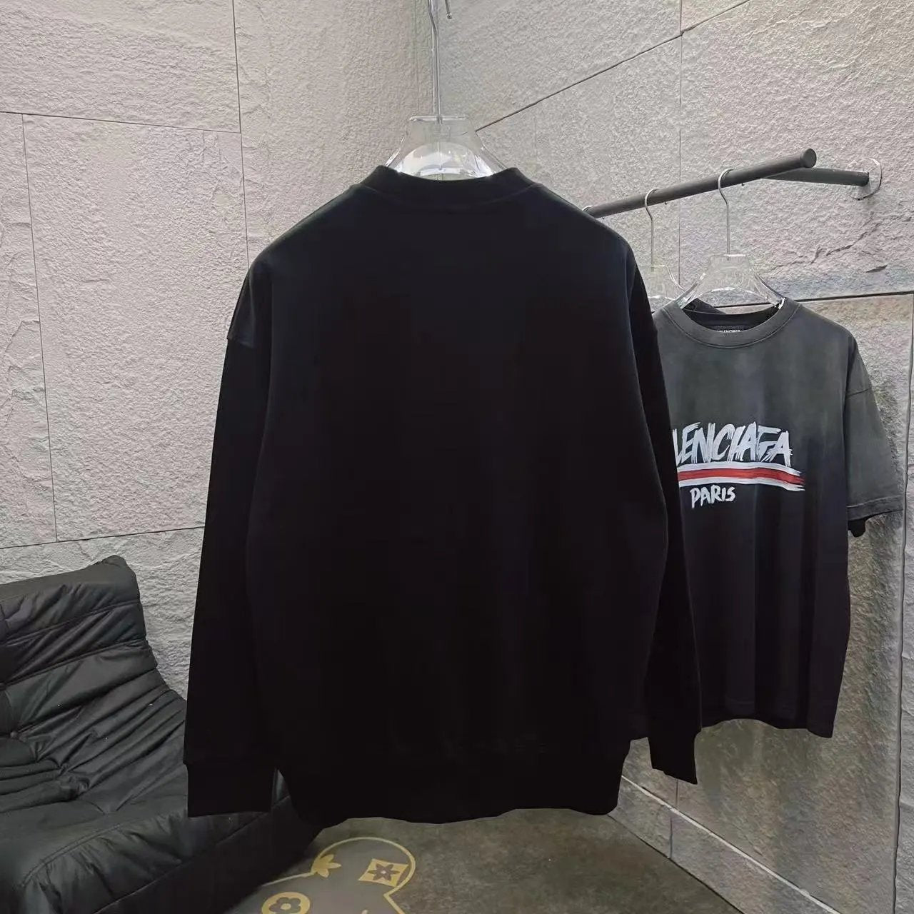 Balenciaga Hoodie Personalized Letters logo Printed Crewneck Sweatshirt Casual Loose Fit Pure Cotton Terry Sportswear Os Unisex Fit Top24ss Autumn and Winter New Products