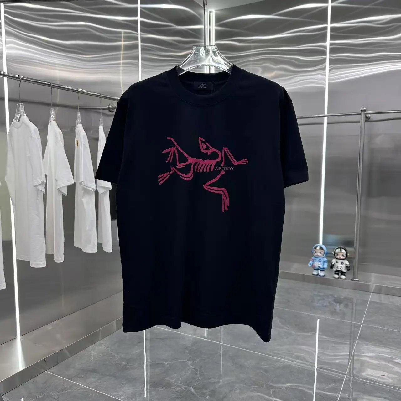 Arc'teryx T-shirt Chest Bird Pattern Print logo round Neck Short Sleeve25ss New pure cotton T Unisex T-Shirt OS Loose Fit Base Shirt Top Half Sleeve T-Shirt