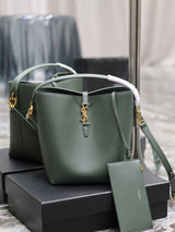 YSL Women's Bag Top version Saintlaurent2023New LE37Water Bucket Bag Summer New Women's Hand-Carrying Bucket Bag Bucket Bag Shoulder Messenger Bag Stiff Cowhide Bucket Bag Bucket Bag Two-in-One Composite Bag Bucket Bag742828