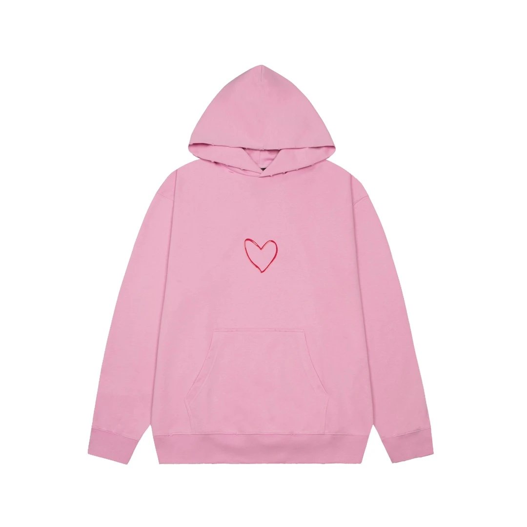 Balenciaga Hoodie Qixi Valentine's Day Limited Edition OS Hooded Sweatshirt Jacket for Men and Women, Unisex Sports Casual Loose Fit Versatile