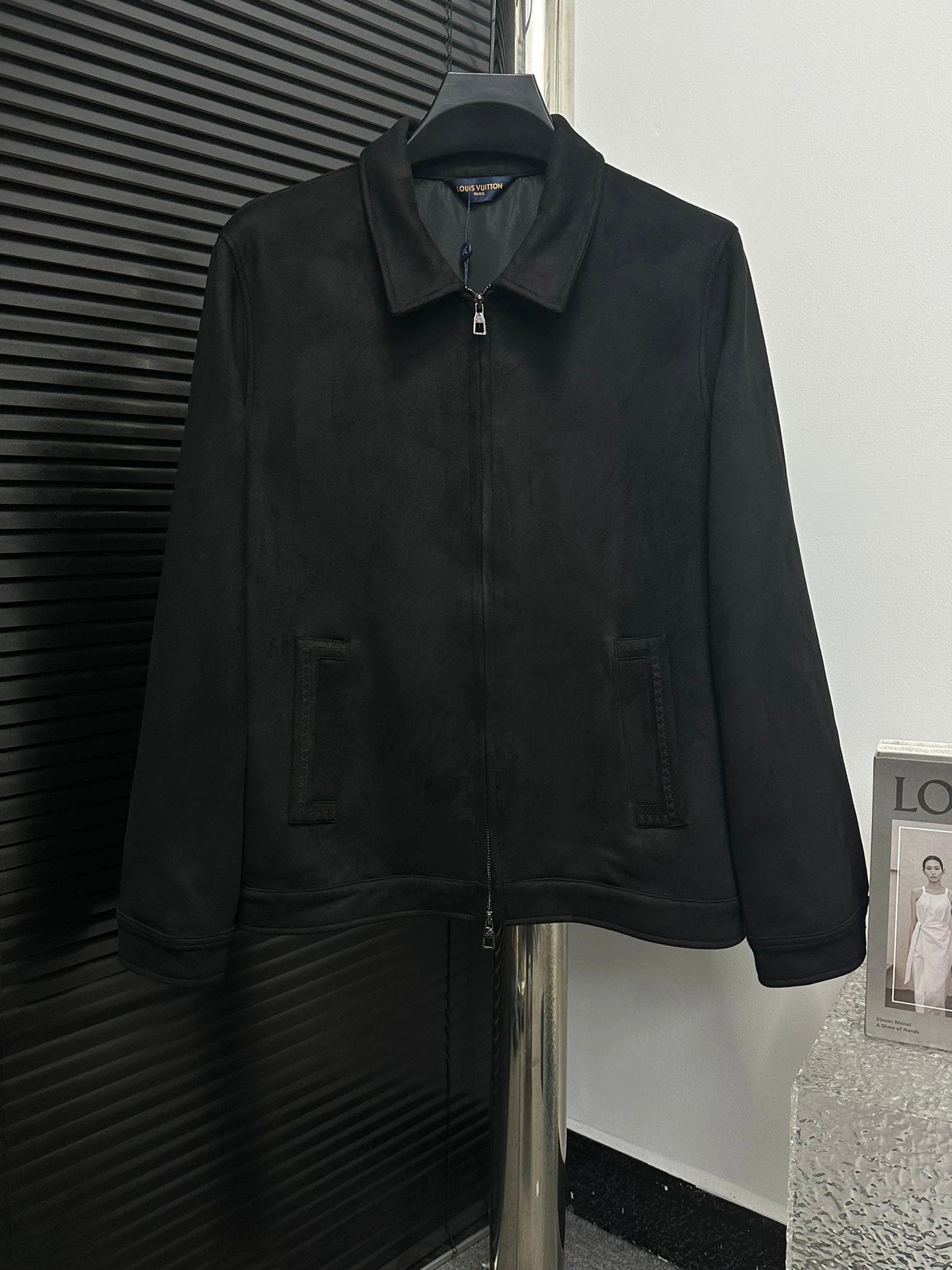 Louis Vuitton LV Jackets 24fw Autumn Winter New Suede Velvet Dark Pattern Fashion Lapel Jacket Men's Business Casual Versatile