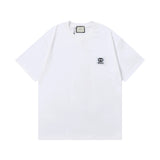 Gucci T-shirt Chest Letter Patch Embroidery logo round Neck Short Sleeve25ss New Pure Cotton Unisex Style T T-shirt OS Loose Fit Base Shirt Top Half Sleeve T-Shirt