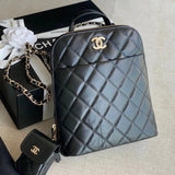 Chanel Backpack Bag Top version 【**Original Factory】Grandma Early Spring New Oil Wax Calfskin Backpack Women's Bags, Schoolbags Comes with Detachable Earphone Bag Mini Purse Car Key Case New Backpack Handbag Hand-Carrying Backpack Women's Bag AS3332