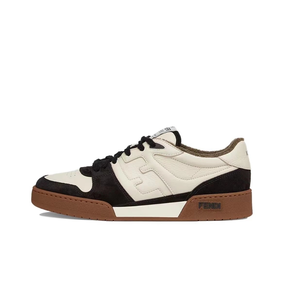 FENDI Shoes Black and White Color Matching Low Top Sneaker Fashion Casual Board Shoes