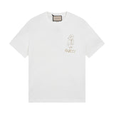 Gucci T-shirt Back Tie Dog Print logo round Neck Short Sleeve25ss New Pure Cotton Unisex Style T T-shirt OS Loose Fit Base Shirt Half Sleeve T-Shirt Top Half Sleeve