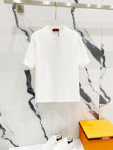 Gucci T-shirt Simple Natural Color Exquisite Small Logo Letter Embroidery on Chest logo round Neck Short Sleeve25ss New pure cotton T Unisex T-Shirt OS Loose Fit Base Shirt Top Half Sleeve T-Shirt