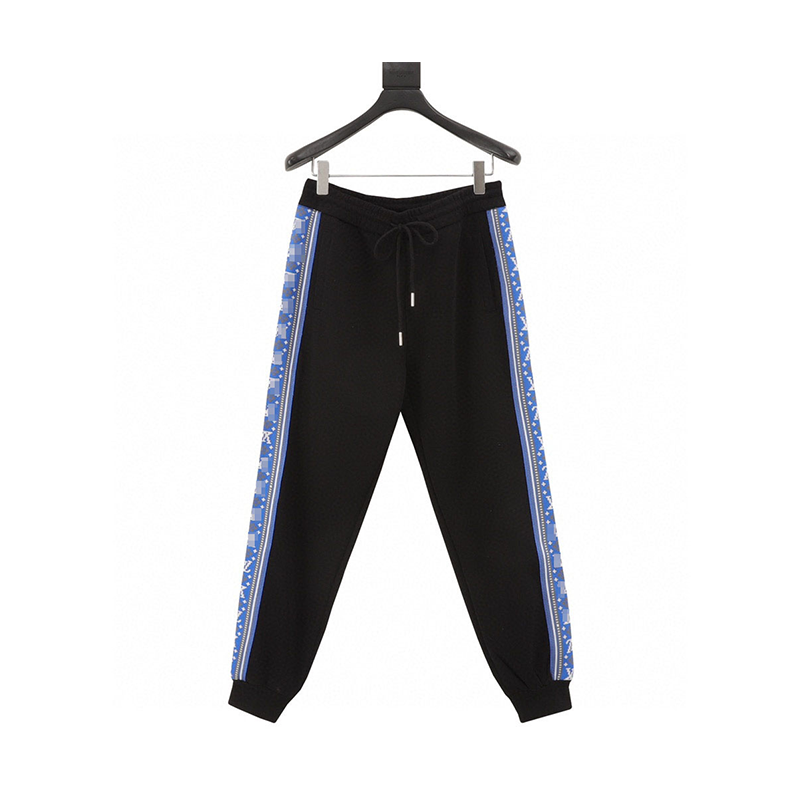 Louis Vuitton LV Sweatpants Fair Island Blue Ribbon Striped Sports Suit Trousers for Men and Women