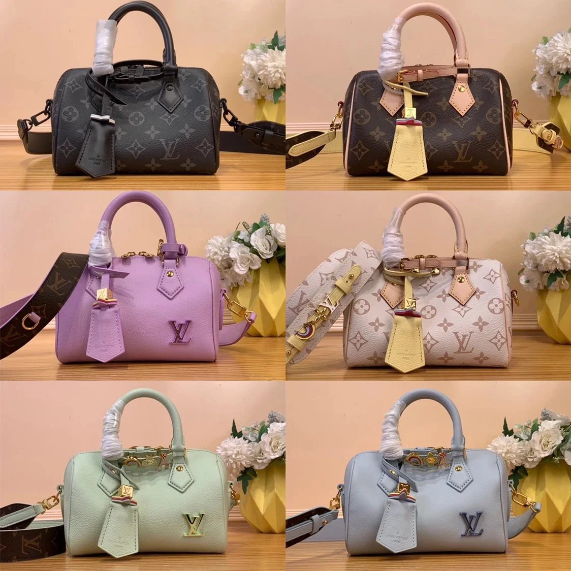 Louis Vuitton LV Women's Bag Top version 【Super Original Leather】M469702024Qixi Limited Payment speedy18Pillow Bag Mini Bag mini Small Crossbody Bag Shoulder Bag Crossbody Bag Handbag