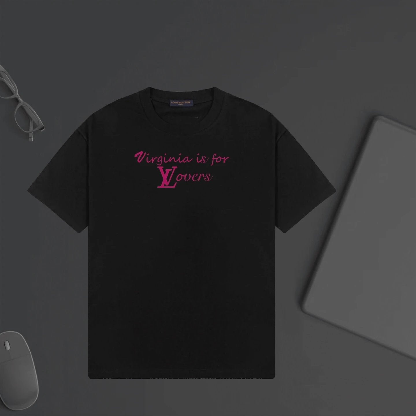Louis Vuitton LV T-shirt Chest Letter Print logo round Neck Short Sleeve25ss New Pure Cotton Unisex Style T T-shirt OS Loose Fit Base Shirt Half Sleeve T-Shirt Top Half Sleeve