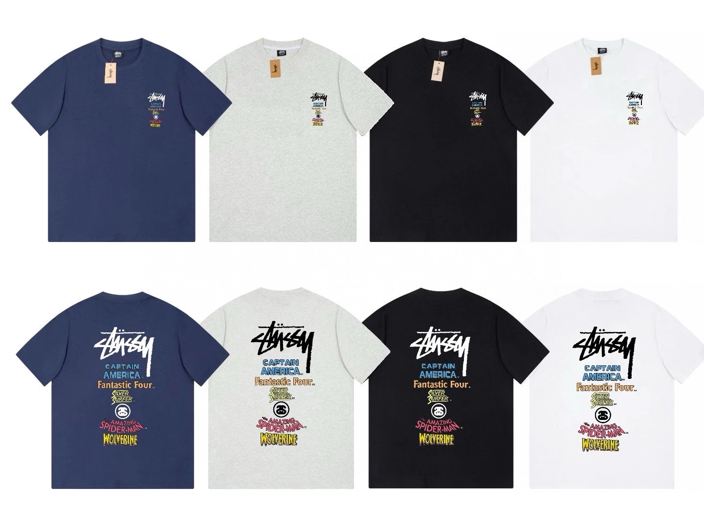 Stussy T-shirt Top Version Classic Basic logo Printed round Neck Loose Summer Couple Short Sleeve T T-shirt Fashion