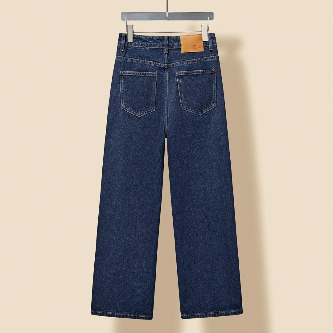 Dior Jeans Classic Five-Pointed Star Jeans for Women Long Pants
