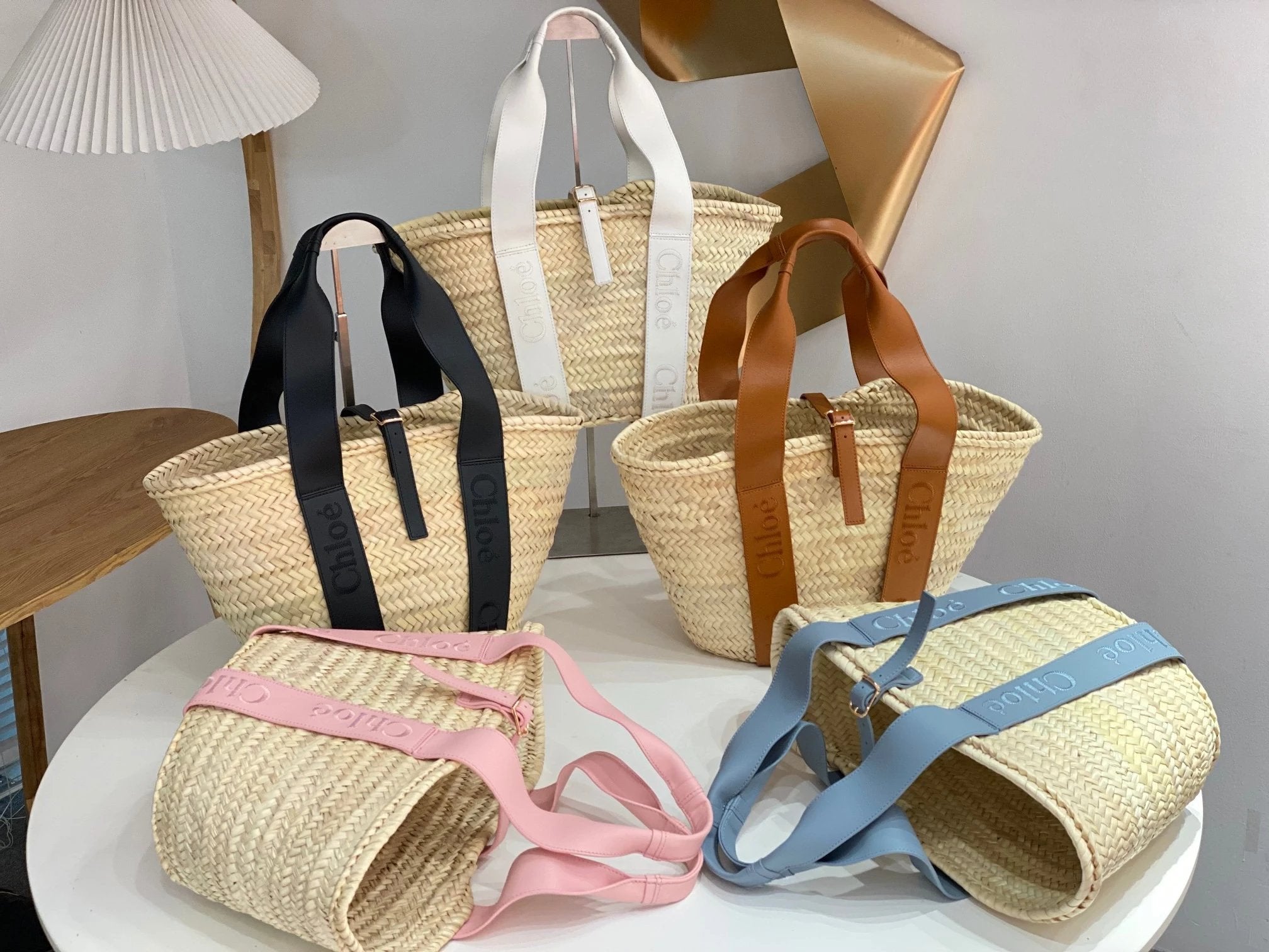 Chloe Bag Top version 【Original Version】23Summer New Straw Bag Woven Tote Bag Vegetable Basket Bag Handbag New Women's Bag Beach Bag woody Woven Basket Bag Straw Bucket Bag