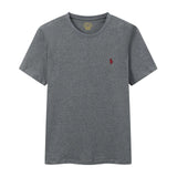 Ralph Lauren T-shirt D77Summer New Cotton round Neck Short Sleeve Men T T-shirt Solid Color Casual Fashion Half Sleeve Bottoming Shirt-CY
