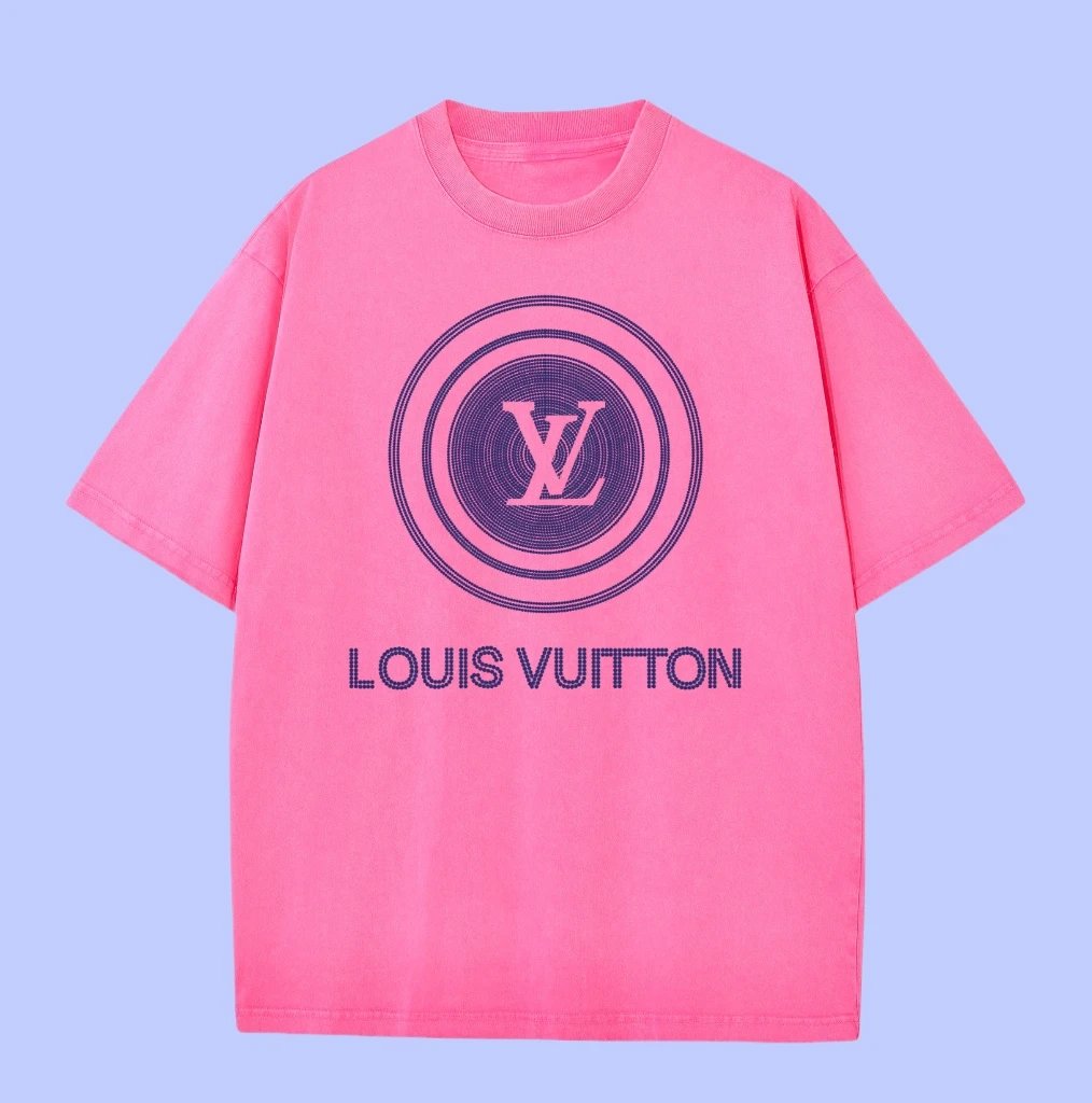 Louis Vuitton LV T-shirt Chest Brand Logo Print logo round Neck Short Sleeve25ss New Pure Cotton Unisex Style T T-shirt OS Loose Fit Base Shirt Half Sleeve T-Shirt Top Half Sleeve
