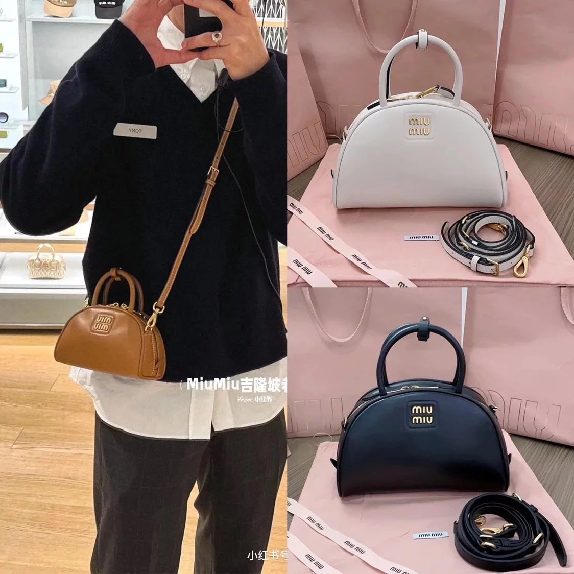 Miu Miu Bag Top version 【New Launch】New Model Style Dumpling Bag Portable Box Bag Travel Bag Hobos Portable Messenger Bag Large5BB157Mini Small Waste Bag Wallet New Women's Bag Small Size5bp085